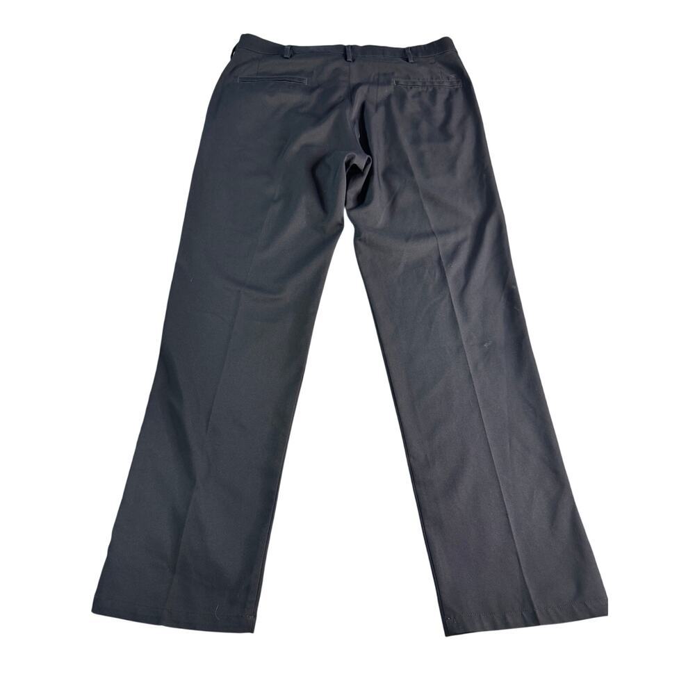 Haggar H26 Black Dress Pants Mens 36x32 Flat Front Career Stretch - Picture 2 of 8